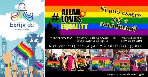 Bari, associazione Mixed Lgbti: proiezione del documentario ''Allah loves equality''